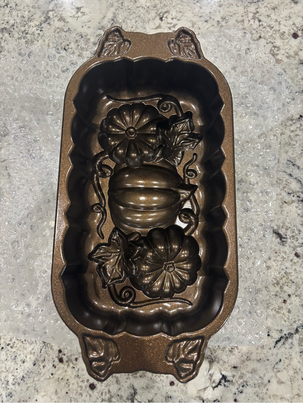 Nordic Ware Pumpkin Wheat Loaf Pan Autumn Thanksgiving Bakeware